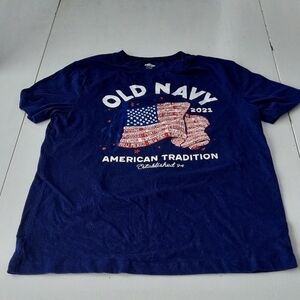 Old Navy 2021 American Flag T-Shirt Size XL 14-16